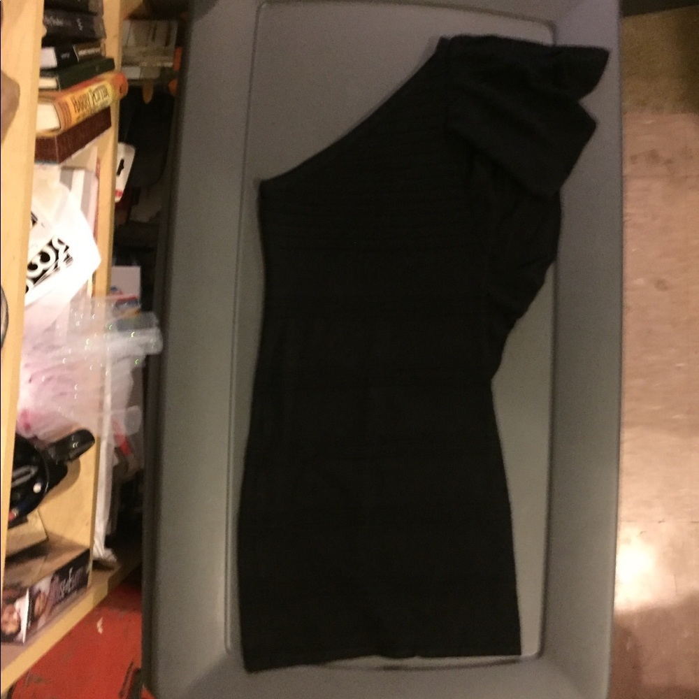 ✨Black one shoulder sweater dress✨